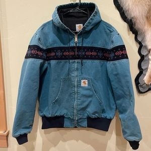 Vintage Carhartt Jacket Coat Aztec Santa Fe Detroit USA Union Made